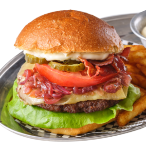 Beef Burger , hot tomato chutney