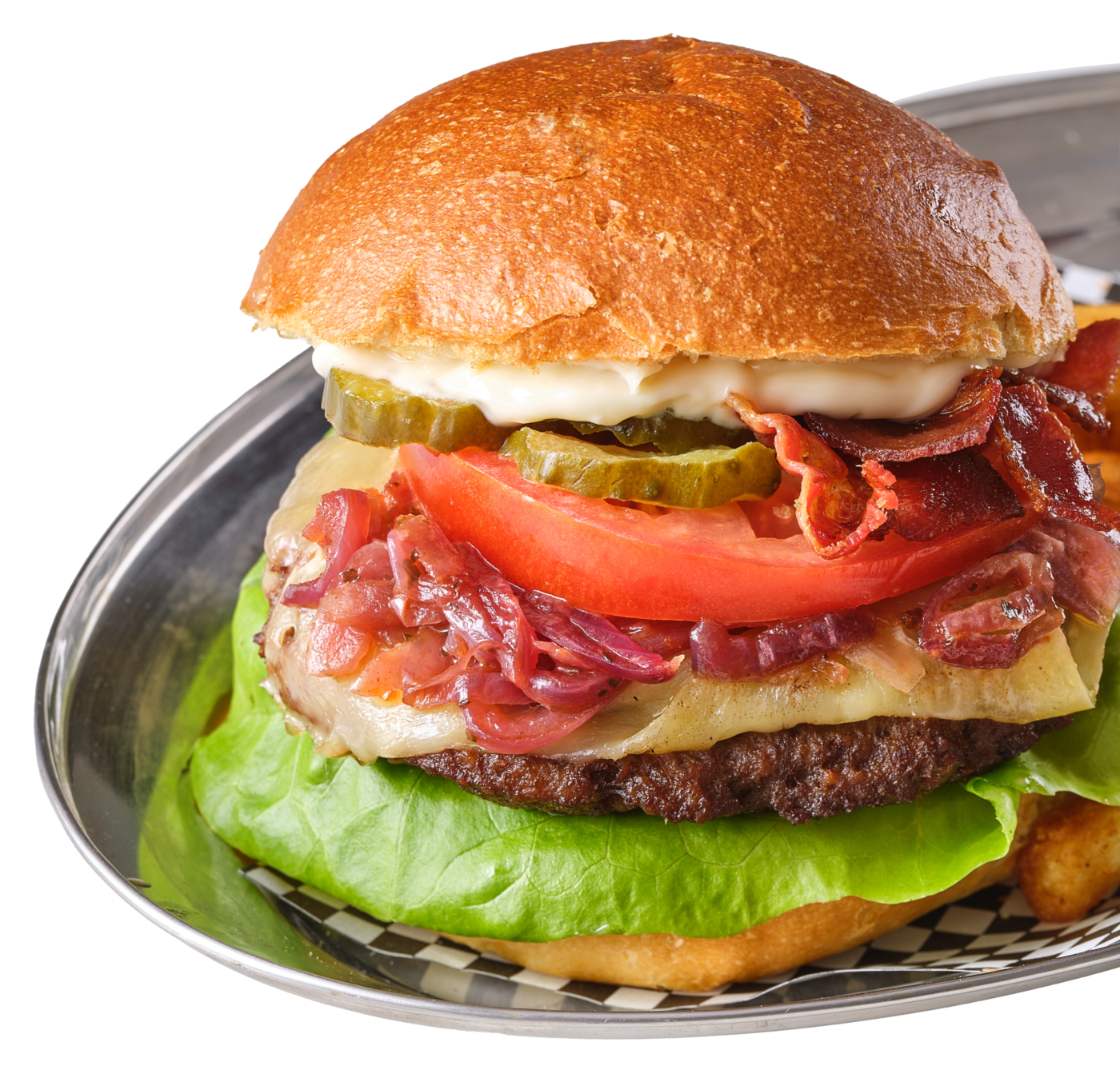 Beef Burger , hot tomato chutney